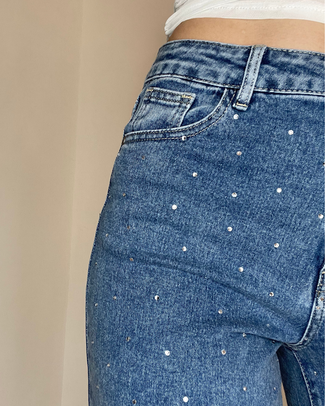 JEAN EXTRA LONG STRASS