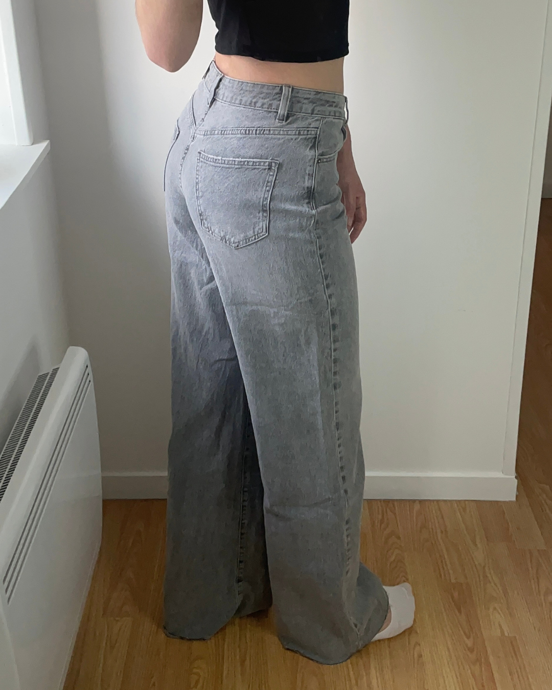 NOUVEAU - Jean ultra long gris