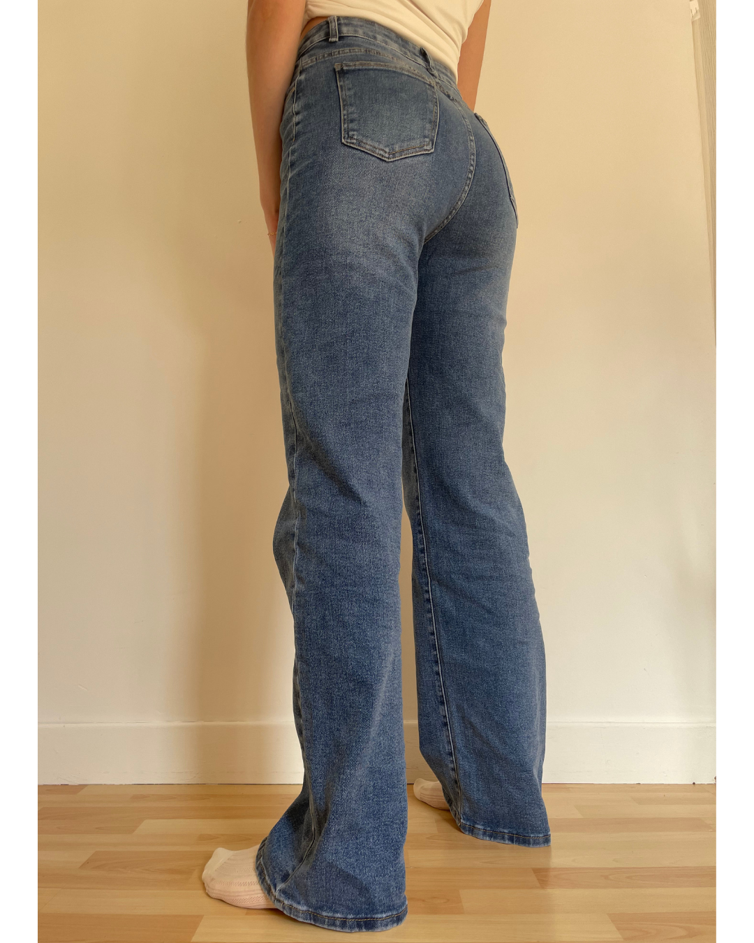 Jean extra long bleu grandes tailles