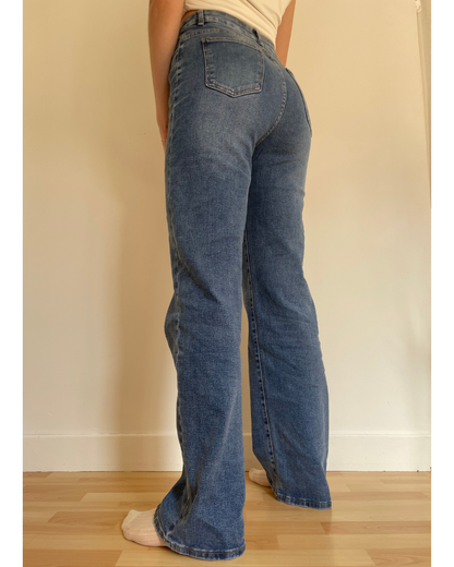 Jean extra long bleu grandes tailles