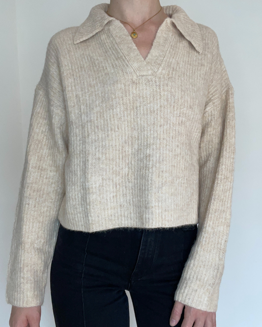 Pull en maille beige TALL