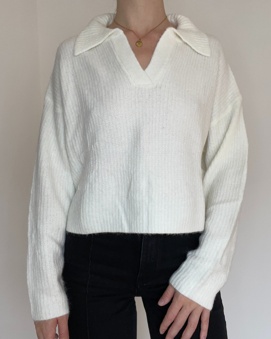Pull en maille blanc TALL