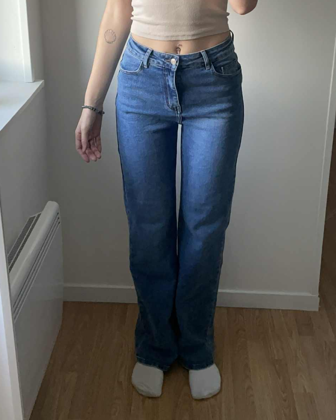 Jean extra long bleu grandes tailles