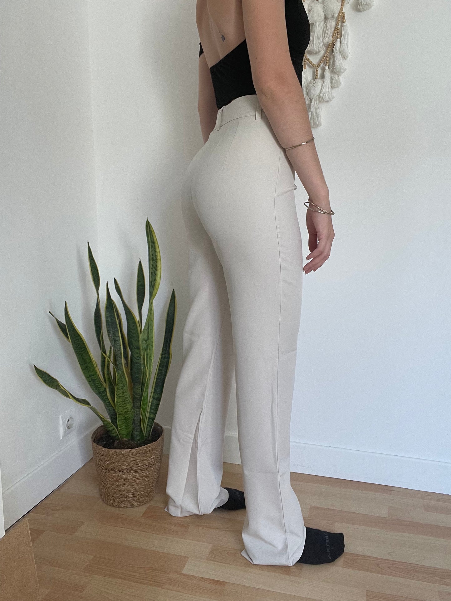 PANTALON BEIGE EXTRA LONG