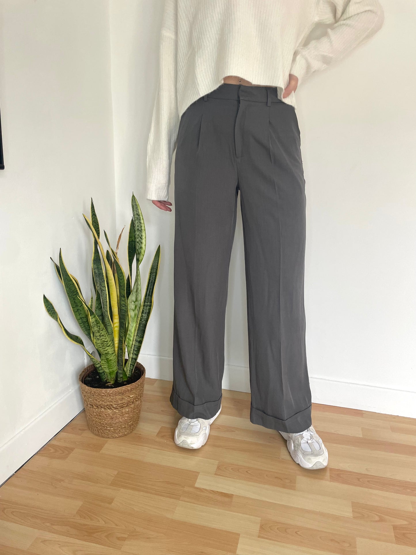 Pantalon fluide gris