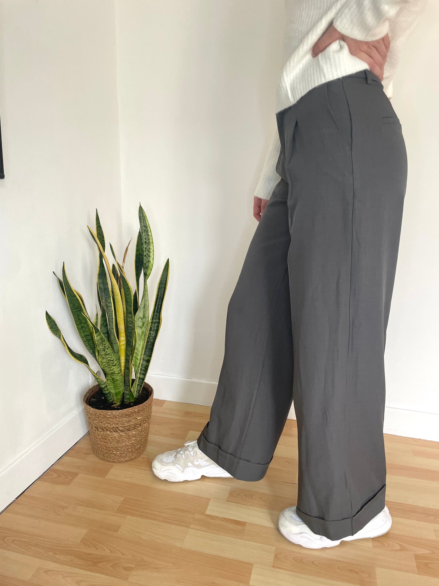 Pantalon fluide gris
