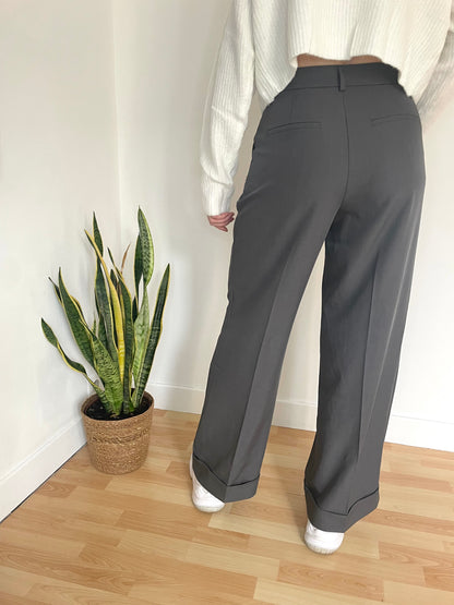 Pantalon fluide gris
