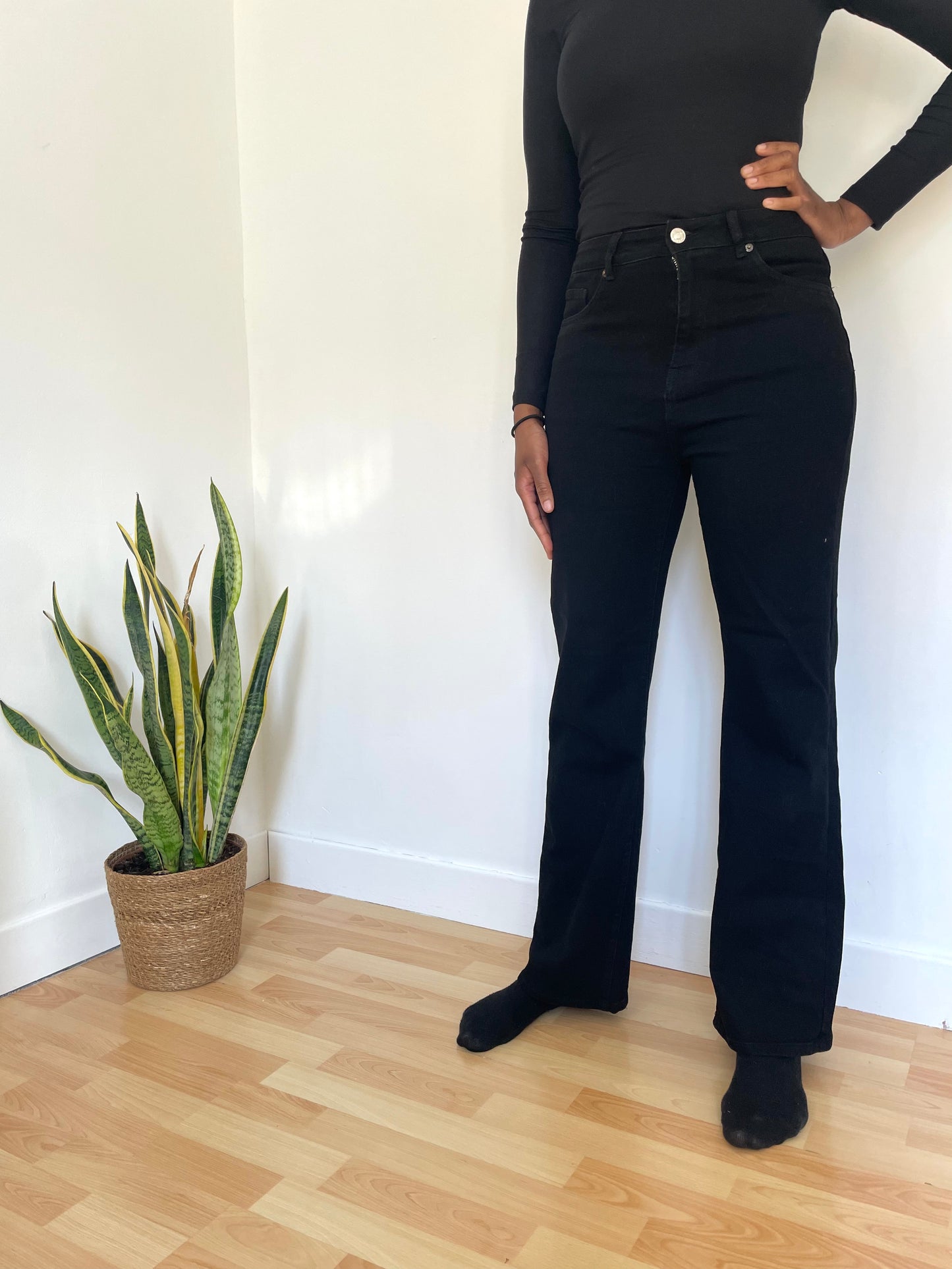 Jean droit noir