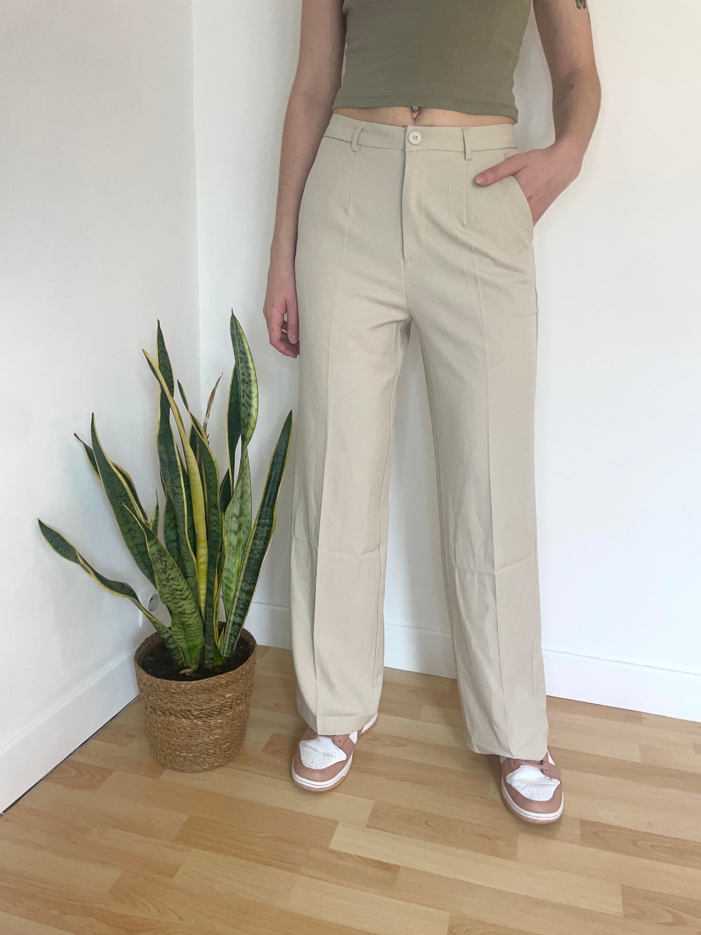 Pantalon classique beige